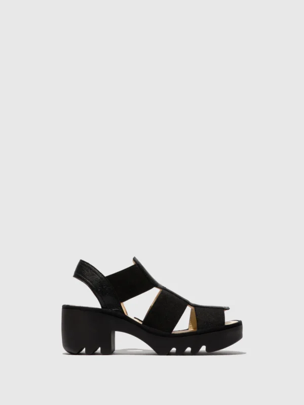 Elasticated Sandals TEEV615FLY BLACK
