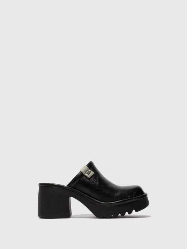 Round Toe Clogs MEPO434FLY BLACK