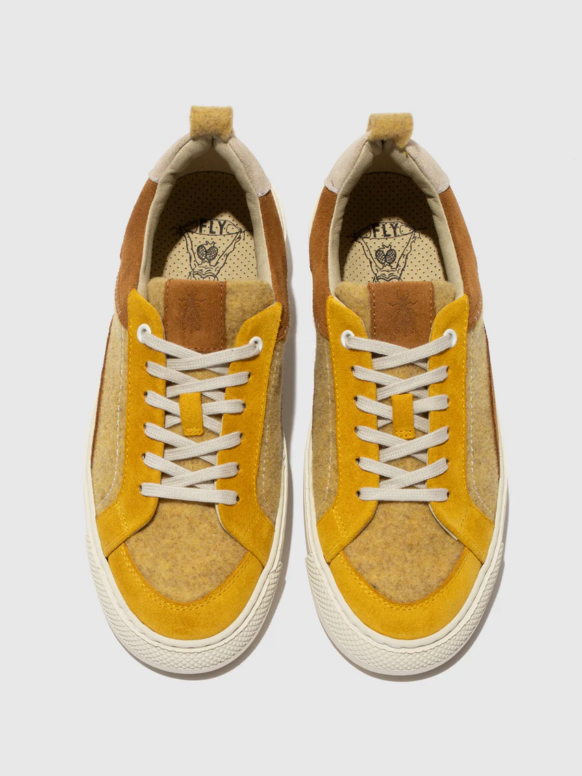 Low-Top Trainers TAIK687FLY PALE YELLOW/YELLOW/CAMEL/OFFWHITE - Image 4