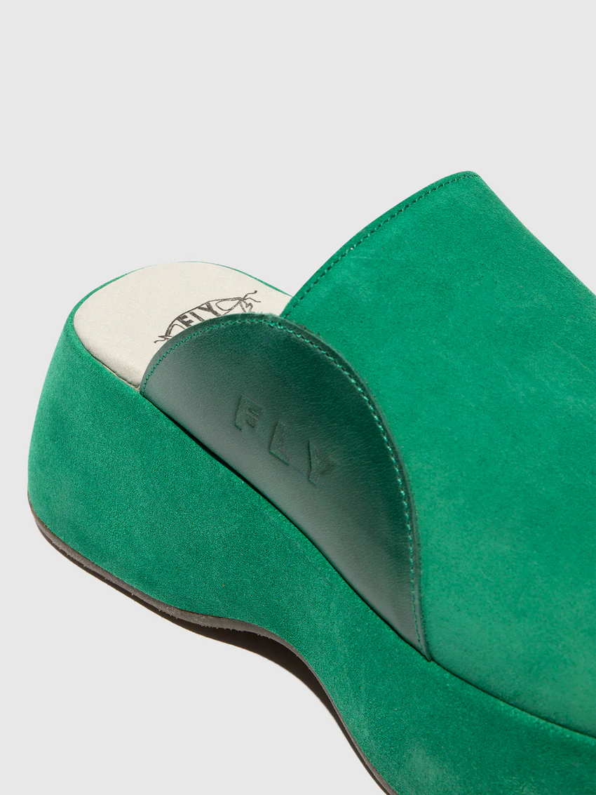 Slip-on Mules BEZI078FLY GREEN/GREEN - Image 4