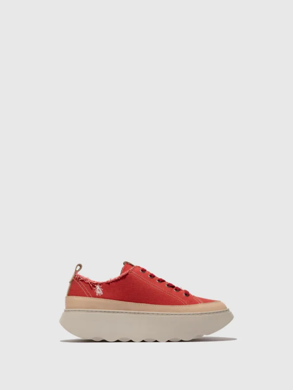 Lace-up Trainers FEBY758FLY RED/NATURAL