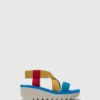 Sling-Back Sandals YABI922FLY LIPSTICK RED/YELLOW/AZURRE