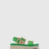 Sling-Back Sandals SORU277FLY NATURAL/BRIGHT GREEN/BRIGHT GREEN