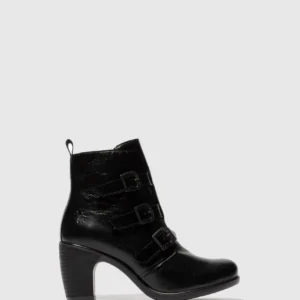 Buckle Ankle Boots KLEA012FLY BLACK