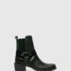 Zip Up Ankle Boots MEBI123FLY PETROL