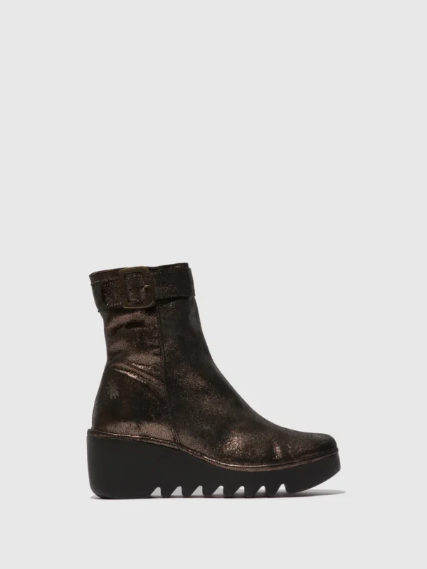 Zip Up Ankle Boots BEPP396FLY GRAPHITE