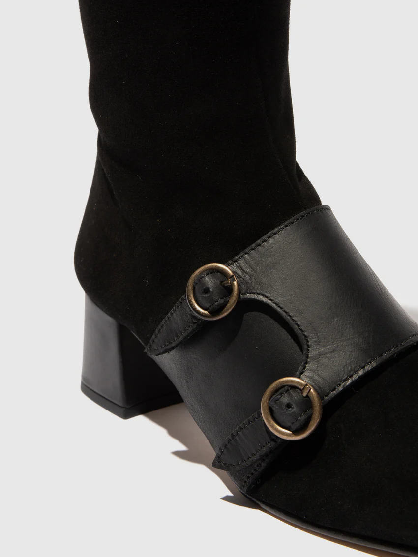 Zip Up Boots SOFY168FLY BLACK - Image 4