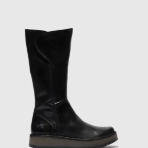 Zip Up Boots RHEA042FLY RUG BLACK