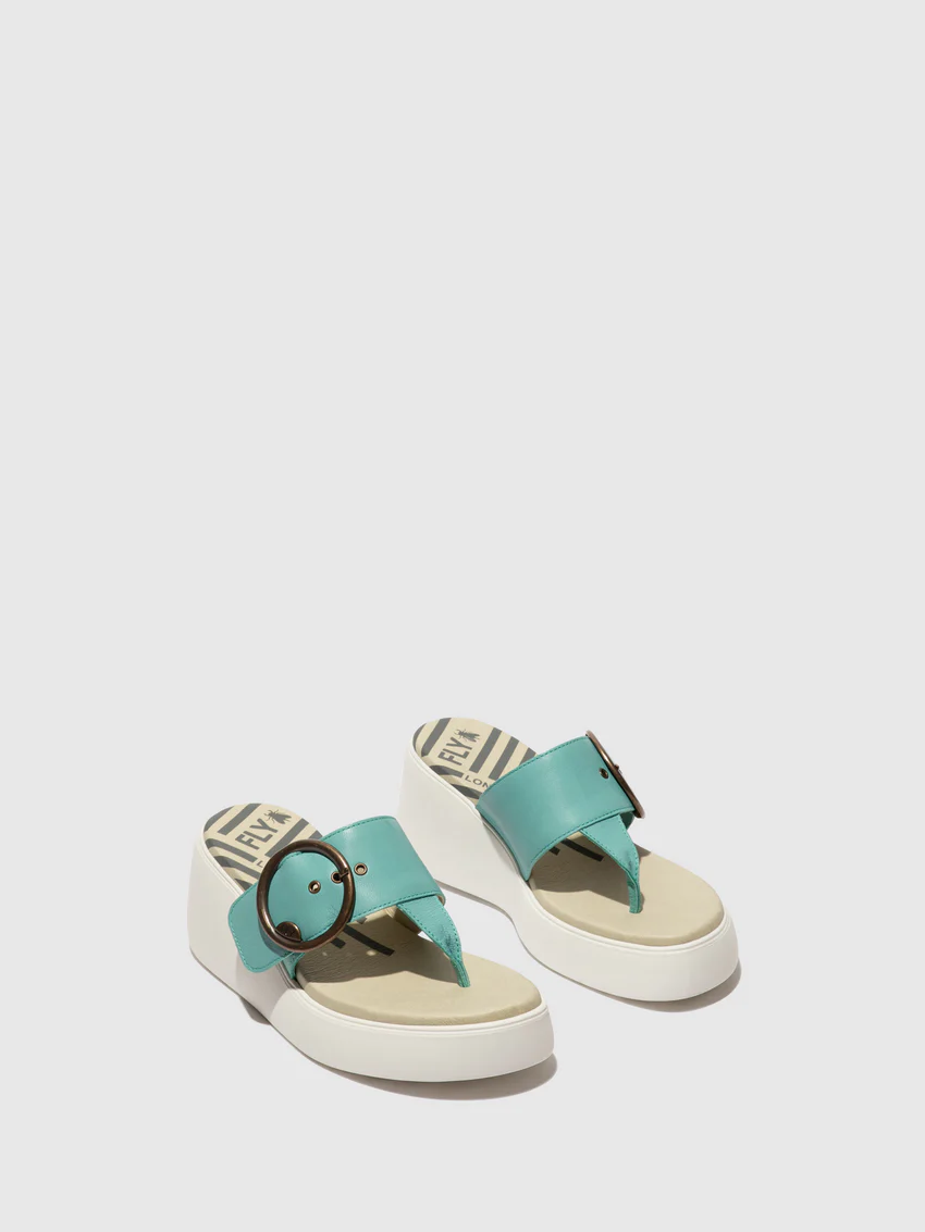 Buckle Mules DAFI938FLY TURQUOISE - Image 2